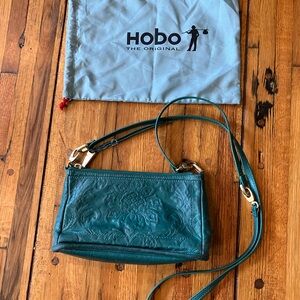 HOBO Vintage Embossed Teal Crossbody Bag